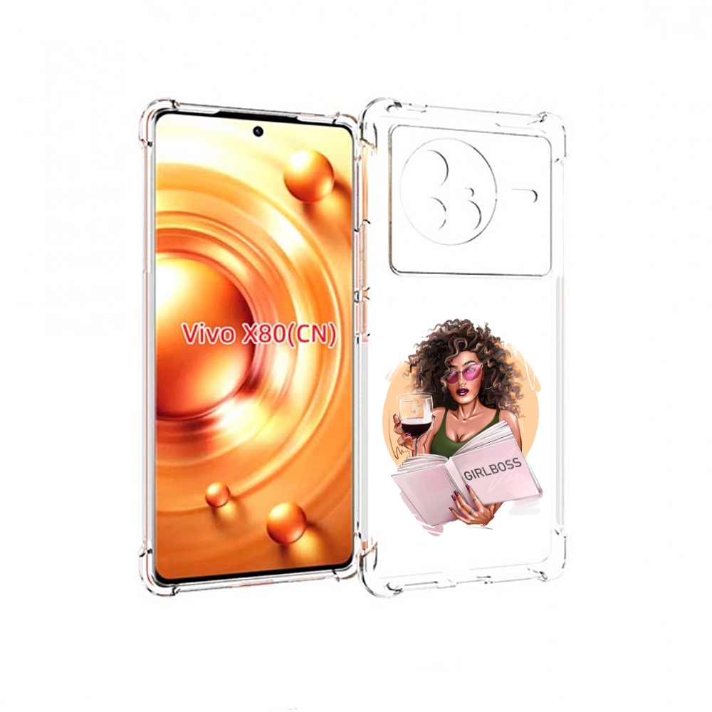 

Чехол Mypads Girlboss With Wine Girlboss Art Love Books, Прозрачный, Tocco
