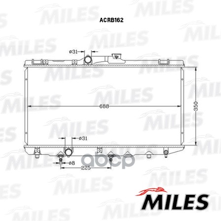 

Радиатор Toyota Corolla 1.3/1.6 92-98 Паяный Miles acrb162, ACRB162