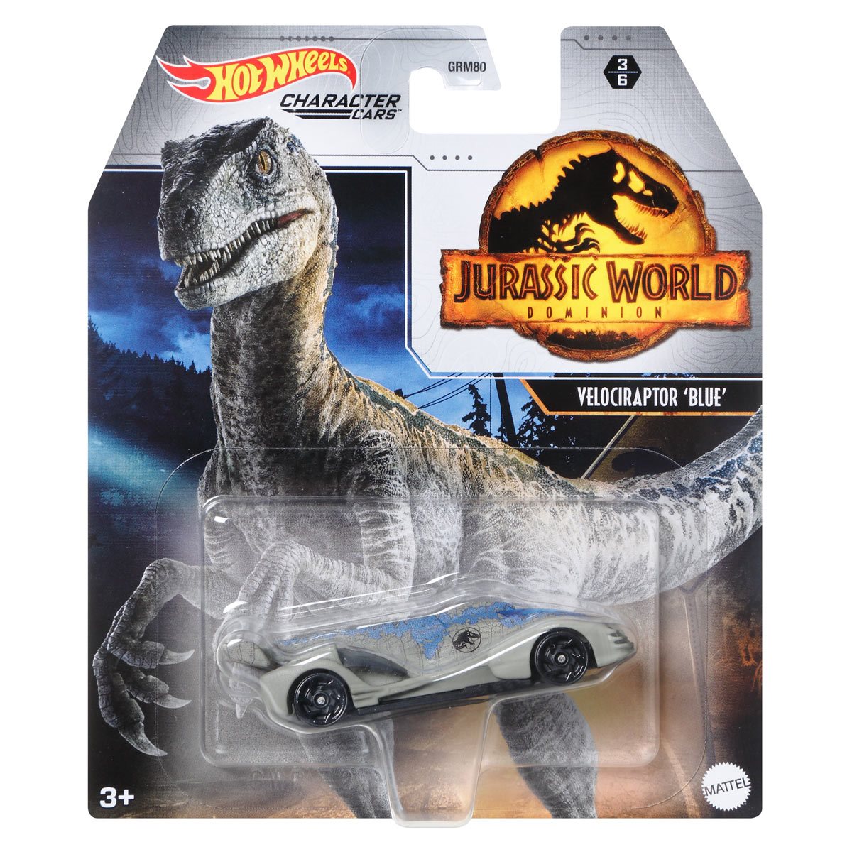 

Машинка Hot Wheels Jurassic World Velociraptor Blue
