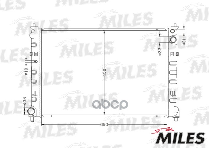 

Радиатор (Паяный) Mazda Mpv Ii 2.5 99-03 (Nissens 62468) Acrb368 Miles ACRB368, ACRB368