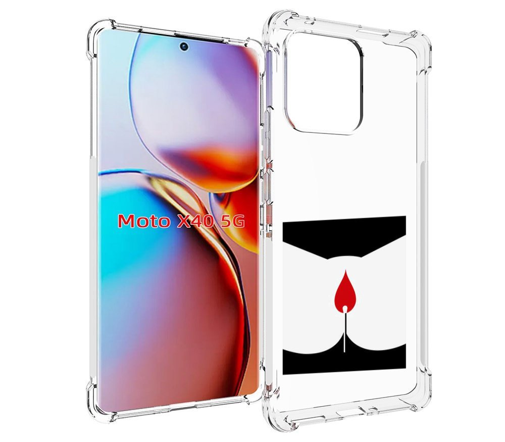 

Чехол MyPads спичка горит для Motorola Moto X40, Прозрачный, Tocco