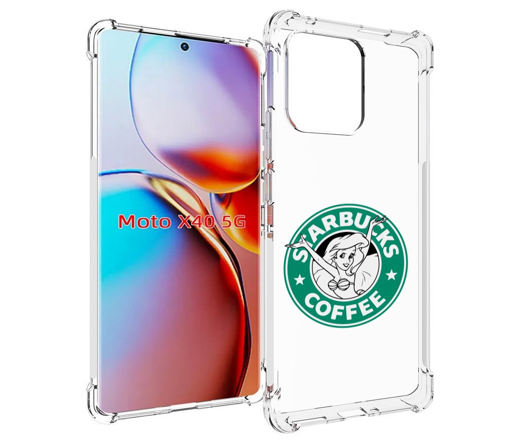 

Чехол MyPads старбакс-кофее для Motorola Moto X40, Прозрачный, Tocco