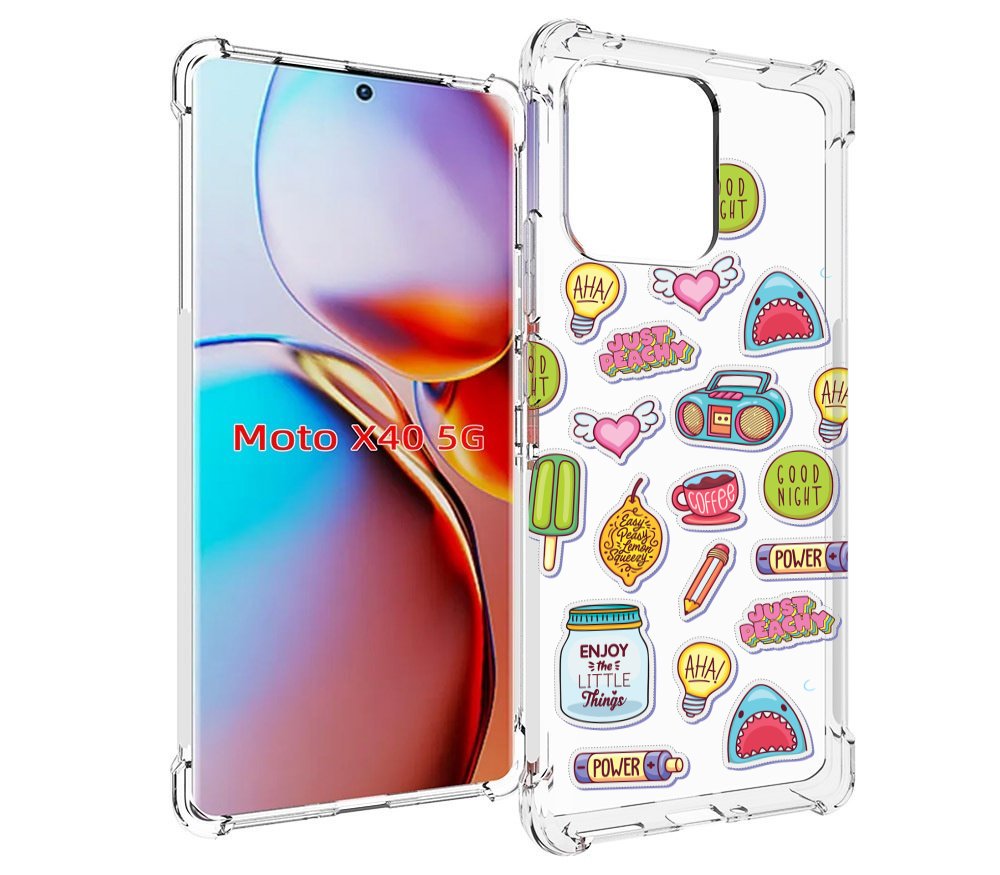 

Чехол MyPads стикер-пак для Motorola Moto X40, Прозрачный, Tocco