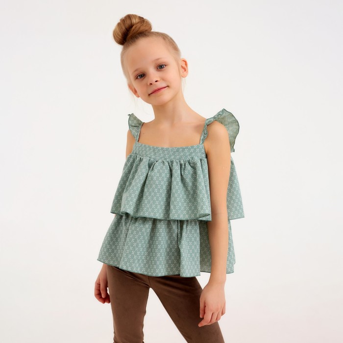 

Топ детский MINAKU Р00012641, зелёный, 128, MINAKU: Cotton collection