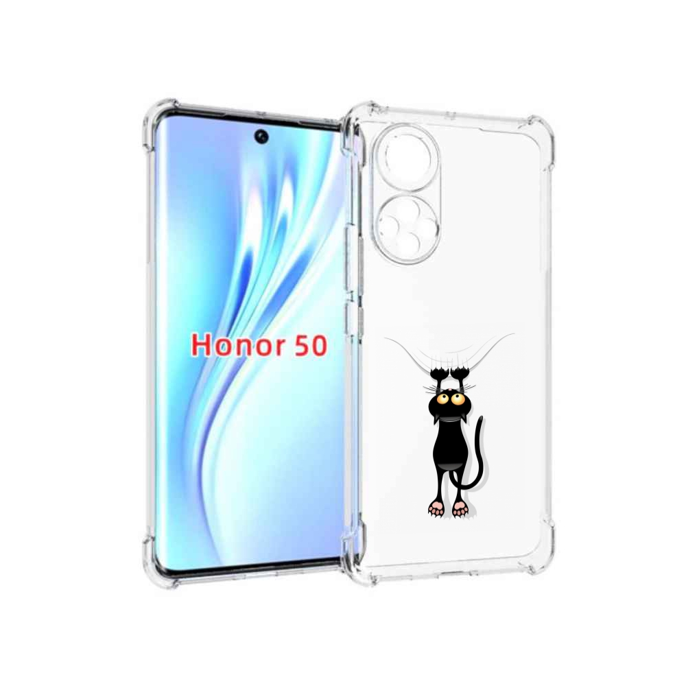 

Чехол бампер MyPads Висячий-кот для Honor 50, Прозрачный, Tocco