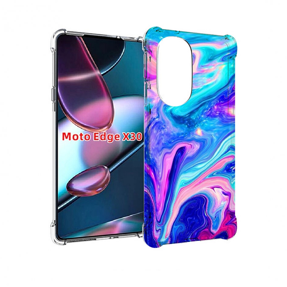 

Чехол MyPads акварельные-краски для Motorola Moto Edge X30, Прозрачный, Tocco