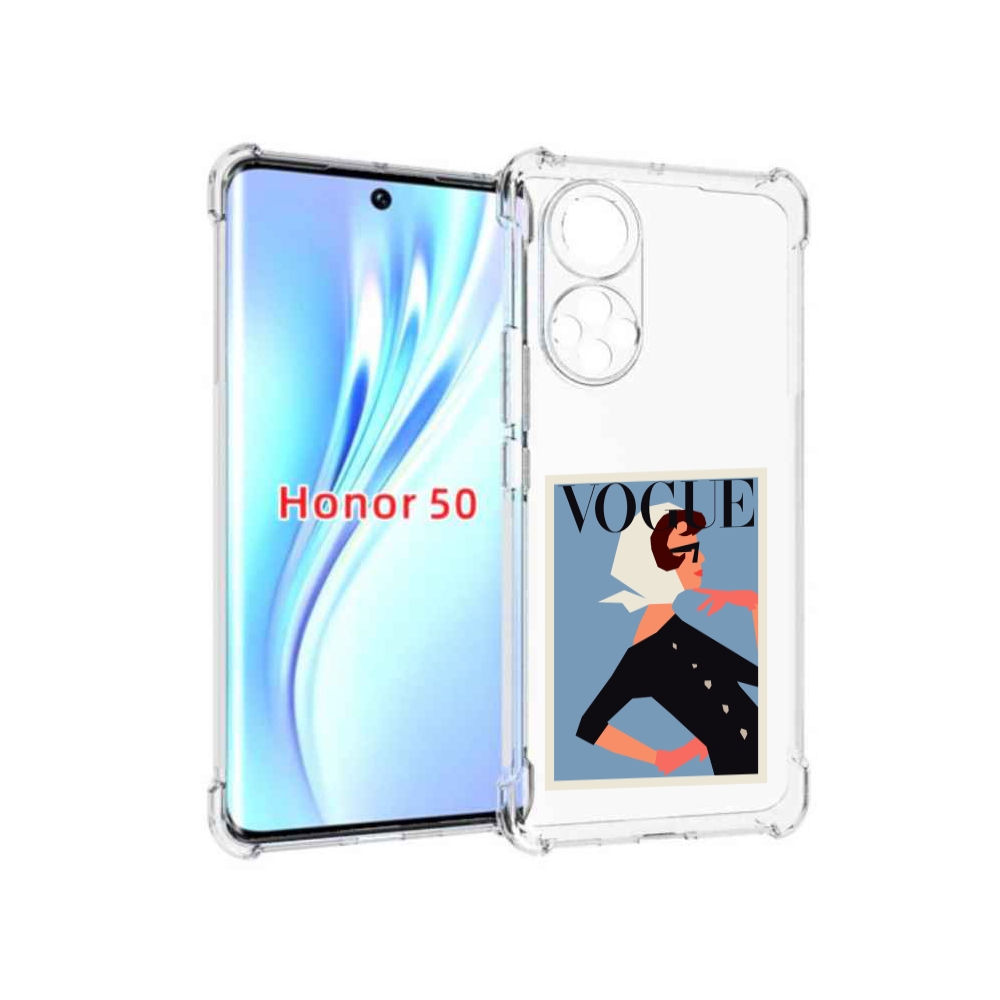 

Чехол бампер MyPads Вогуе картинка для Honor 50, Прозрачный, Tocco