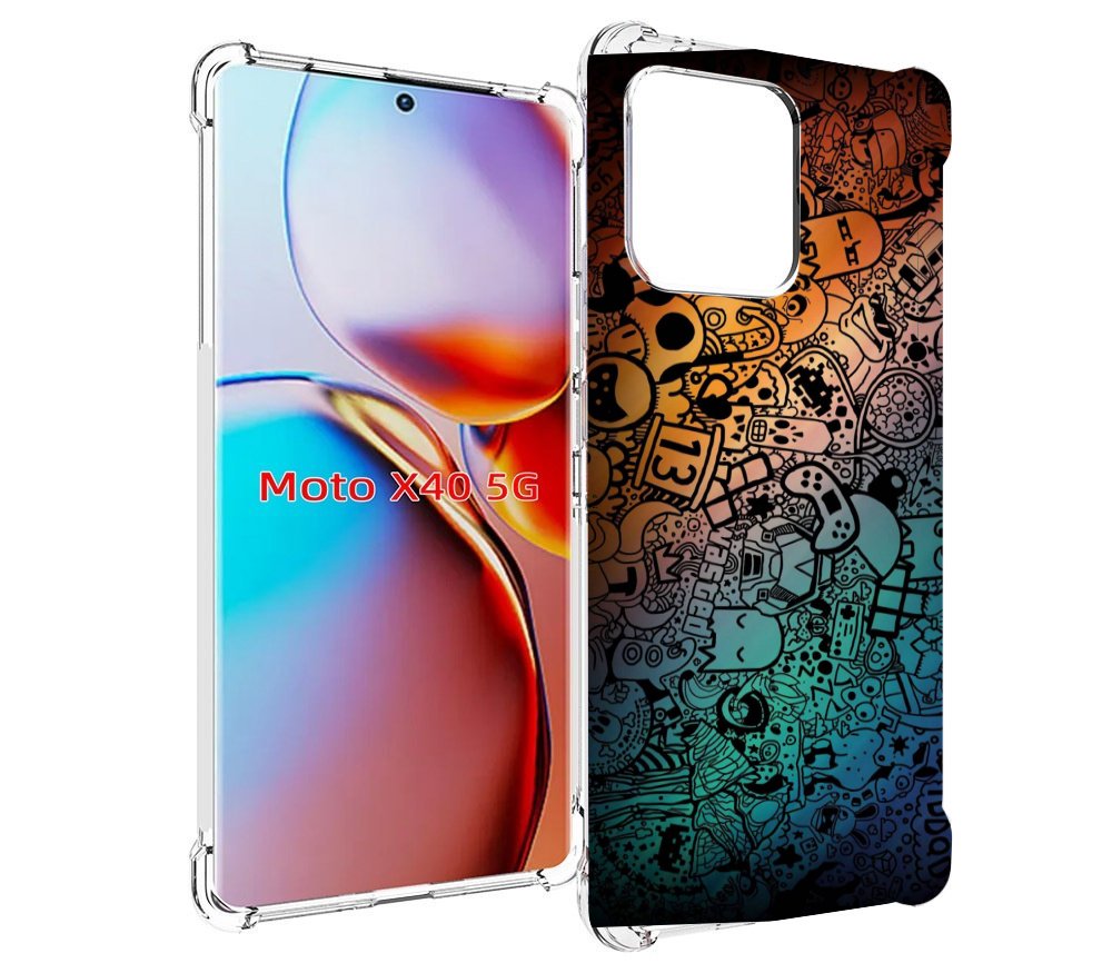

Чехол MyPads стикеты в тени для Motorola Moto X40, Прозрачный, Tocco