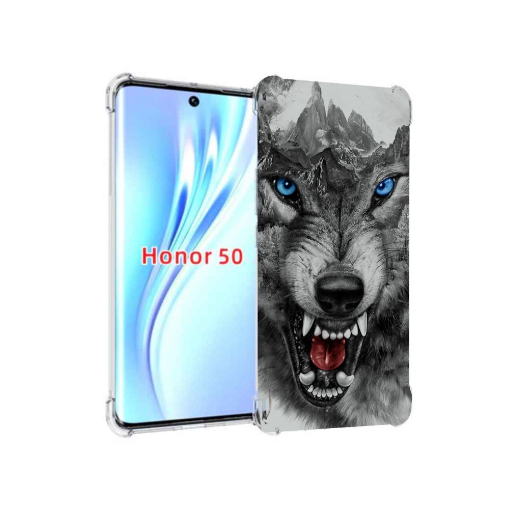 

Чехол бампер MyPads Волк-частица мужской для Honor 50, Прозрачный, Tocco