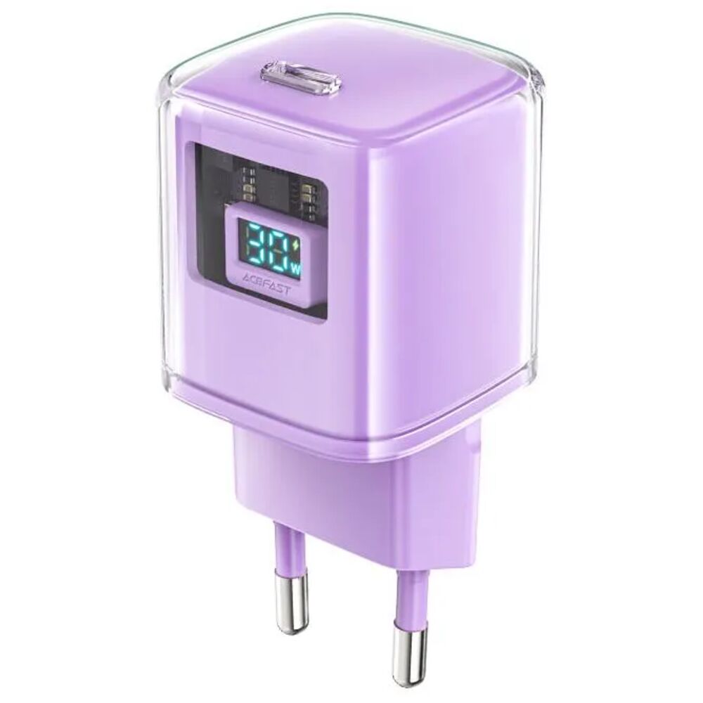

Сетевое зарядное устройство Acefast A53 Sparkling Series 30W GaN Type-C фиолетовый, AF-A53-AP