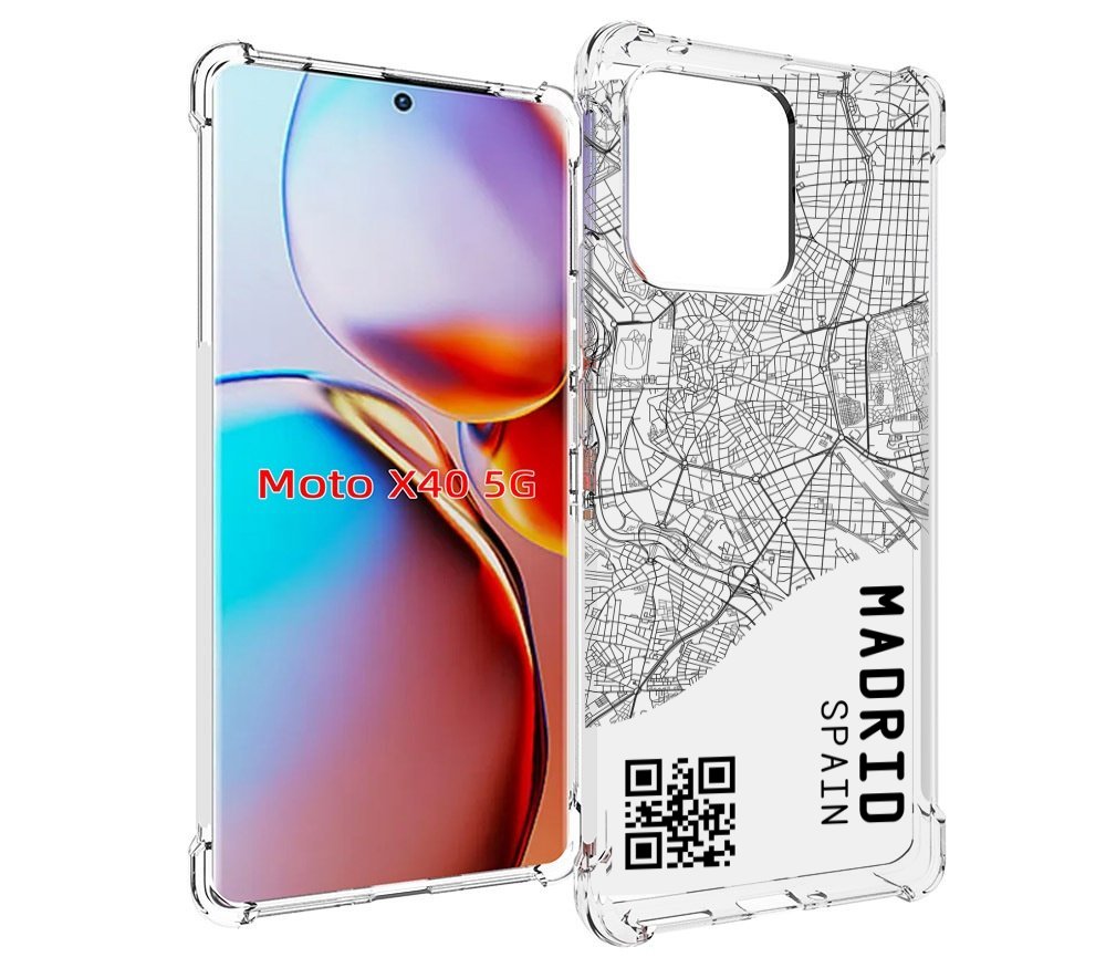 

Чехол MyPads схема-мадрид для Motorola Moto X40, Прозрачный, Tocco