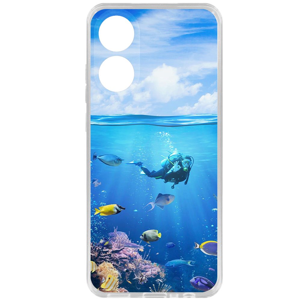 Чехол-накладка Krutoff Clear Case Австралия, Большой Барьерный Риф для Oppo A78 4G