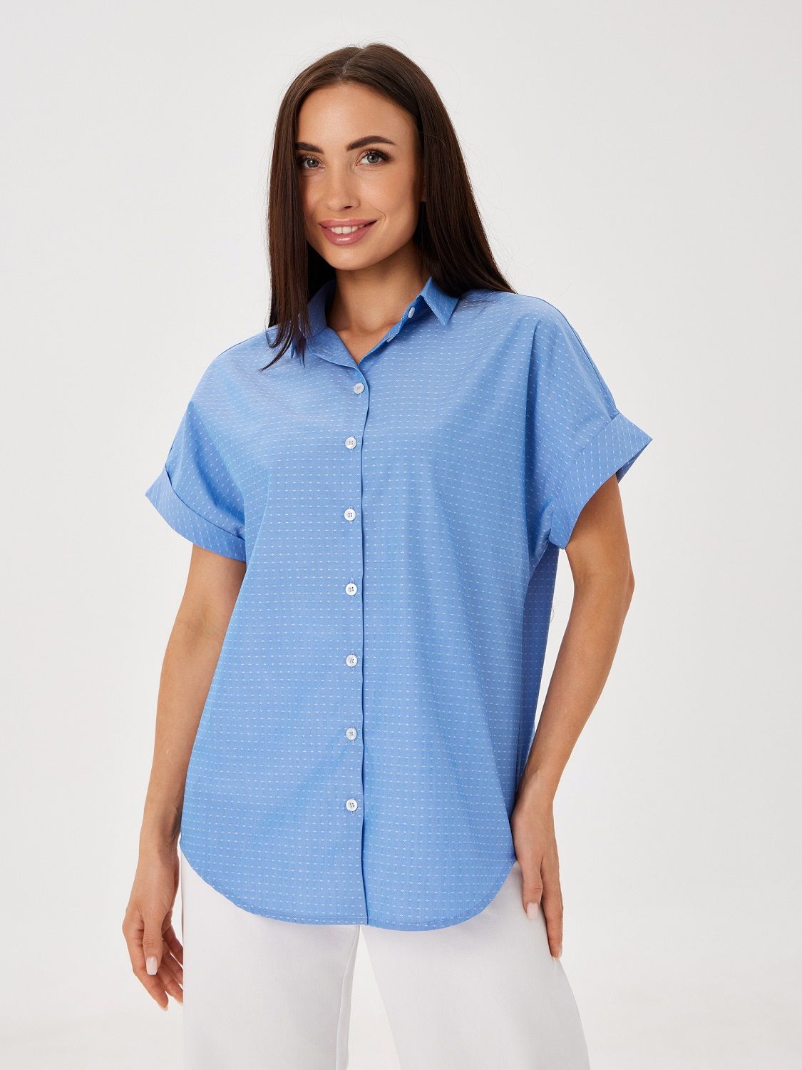 

Рубашка женская KATHARINA KROSS 00-00007064 голубая 58, Голубой, 00-00007064