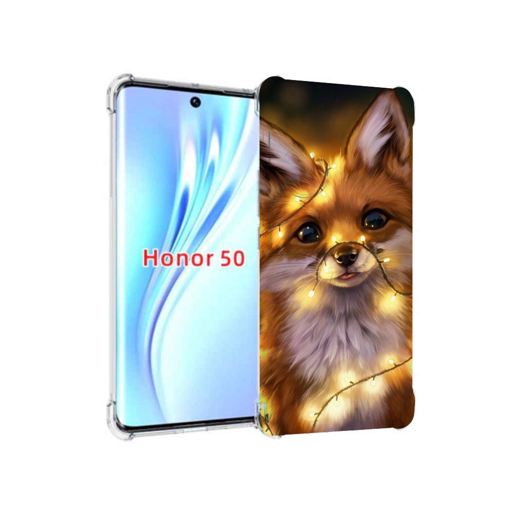 

Чехол бампер MyPads Лисенок-в-гирлянде для Honor 50, Прозрачный, Tocco