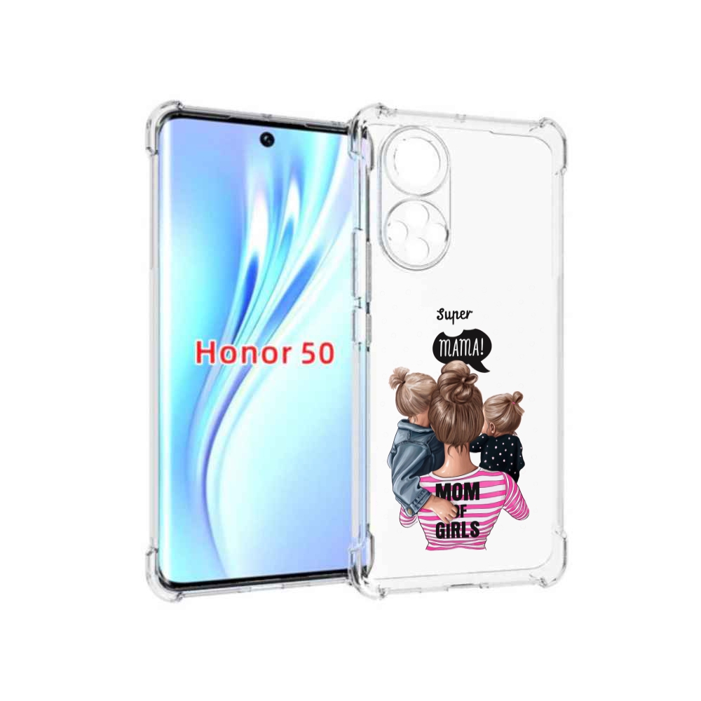 

Чехол бампер MyPads Мама-девочек женский для Honor 50, Прозрачный, Tocco
