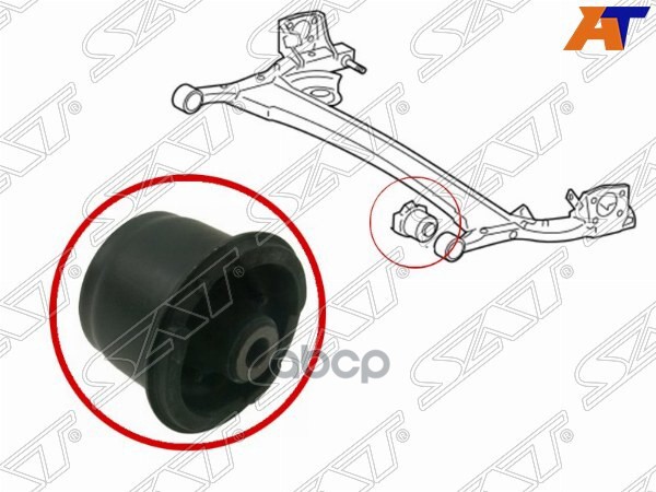 

SAT ST-48725-52060 Сайлентблок задней балки TOYOTA VITZ/YARIS/RACTIS/BELTA 05-10/COROLLA A