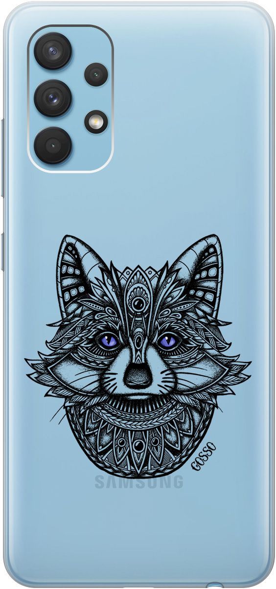 

Силиконовый чехол на Samsung Galaxy A32 с принтом "Grand Raccoon" прозрачный, Прозрачный;синий, 543