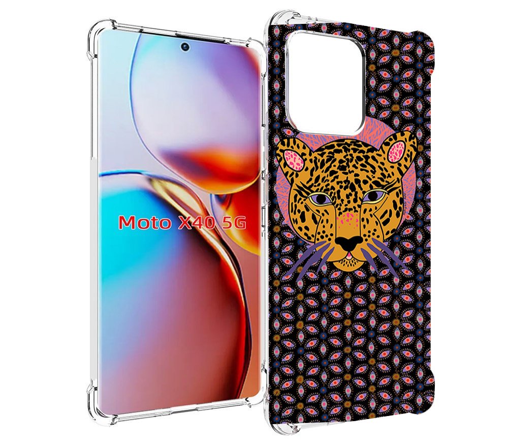 

Чехол MyPads тигр-в-глазах для Motorola Moto X40, Прозрачный, Tocco