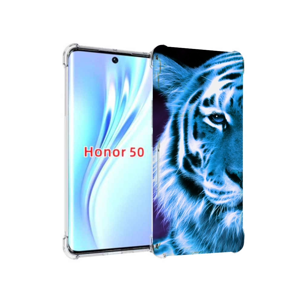 

Чехол бампер MyPads Половина-тигра мужской для Honor 50, Прозрачный, Tocco