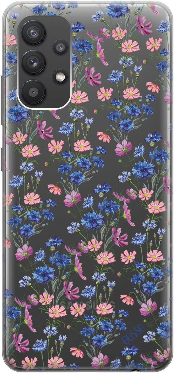 

Чехол на Samsung Galaxy A32 с принтом "Lovely Cornflowers" прозрачный, Прозрачный;голубой, 543