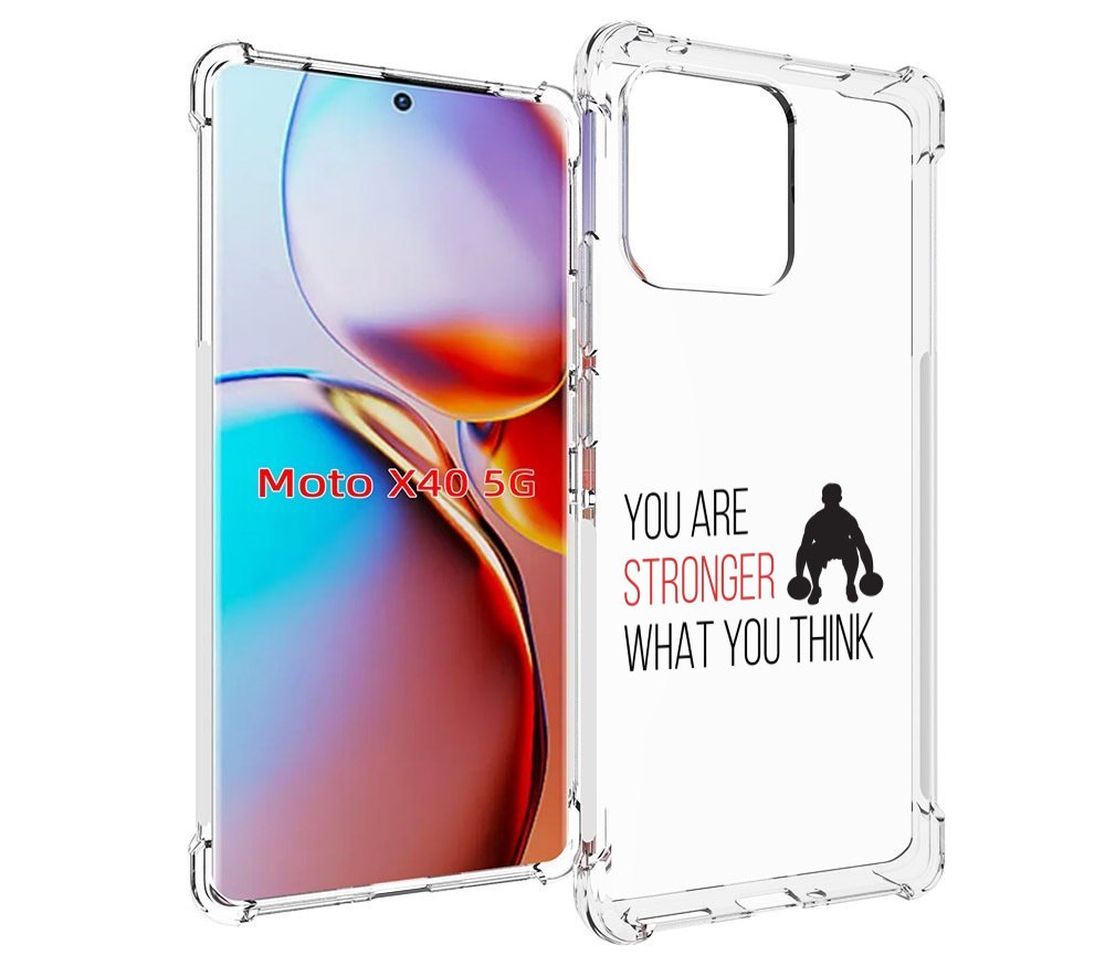 

Чехол MyPads ты-сильнее-чем-думаешь для Motorola Moto X40, Прозрачный, Tocco