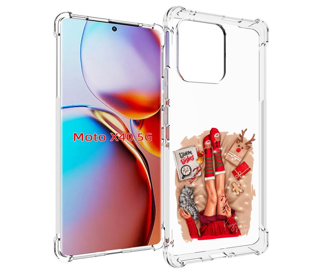 

Чехол MyPads уютный-арт женский для Motorola Moto X40, Прозрачный, Tocco