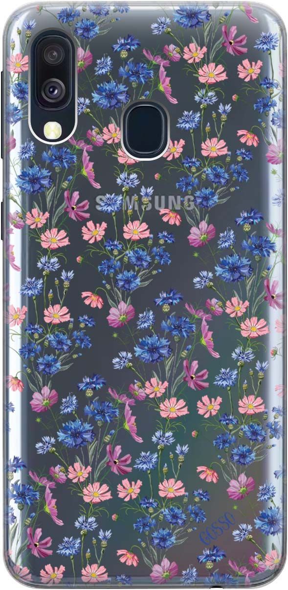

Чехол на Samsung Galaxy A40 с принтом "Lovely Cornflowers" прозрачный, Прозрачный;голубой, 683