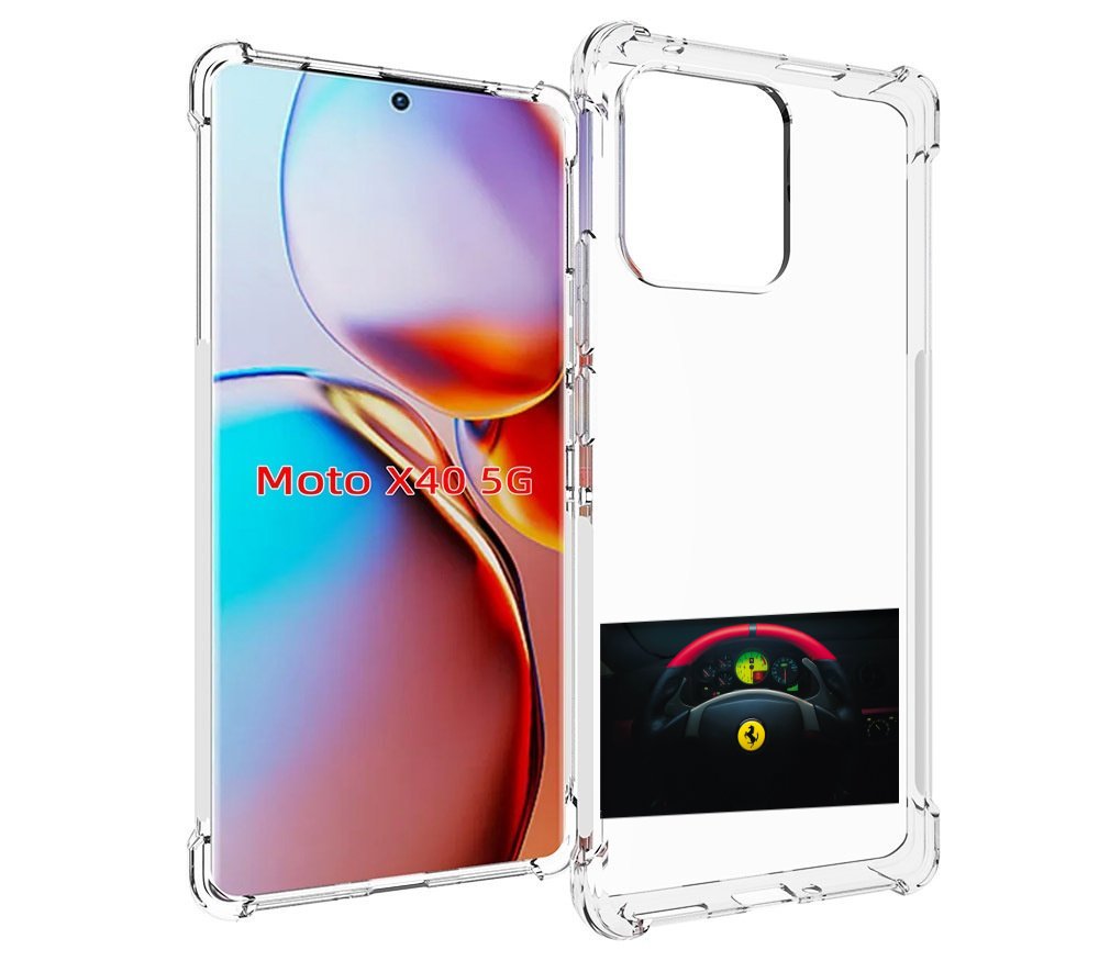 

Чехол MyPads феррари ferrari 2 для Motorola Moto X40, Прозрачный, Tocco