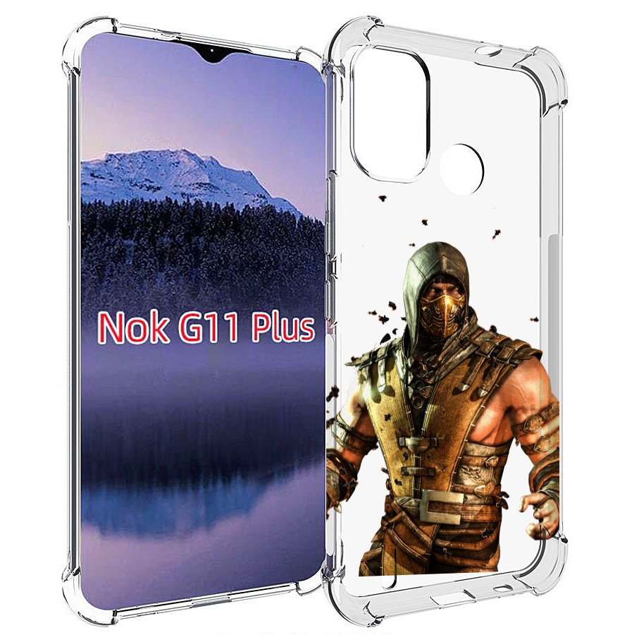 

Чехол MyPads Mortal Kombat scorpion для Nokia G11 Plus, Прозрачный, Tocco