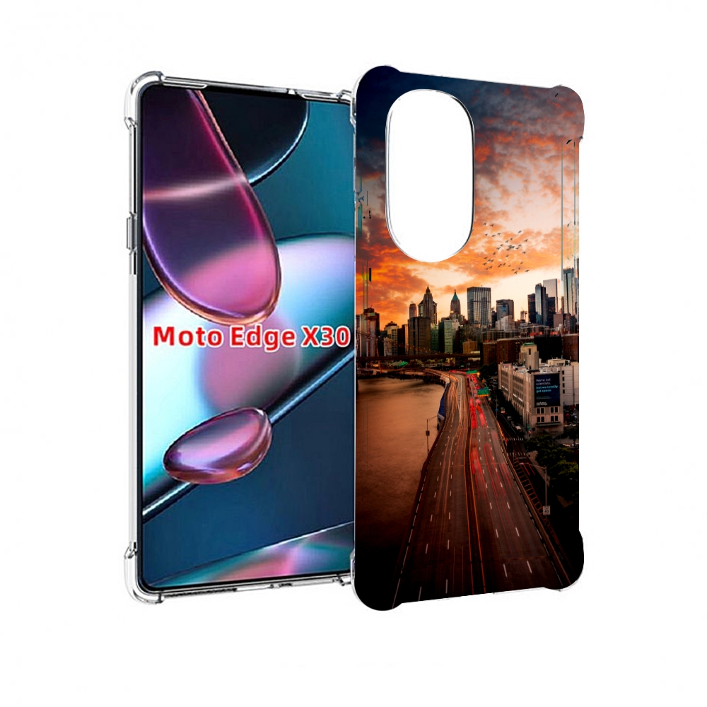 

Чехол MyPads американский город фото для Motorola Moto Edge X30, Прозрачный, Tocco