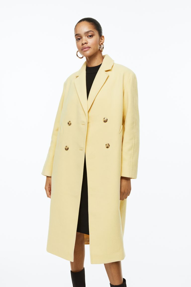 Пальто женское H&M 1115574001 желтое XS (доставка из-за рубежа)