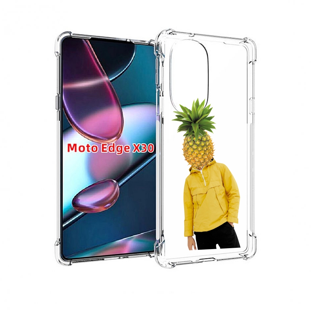 

Чехол MyPads ананасовая-голова для Motorola Moto Edge X30, Прозрачный, Tocco