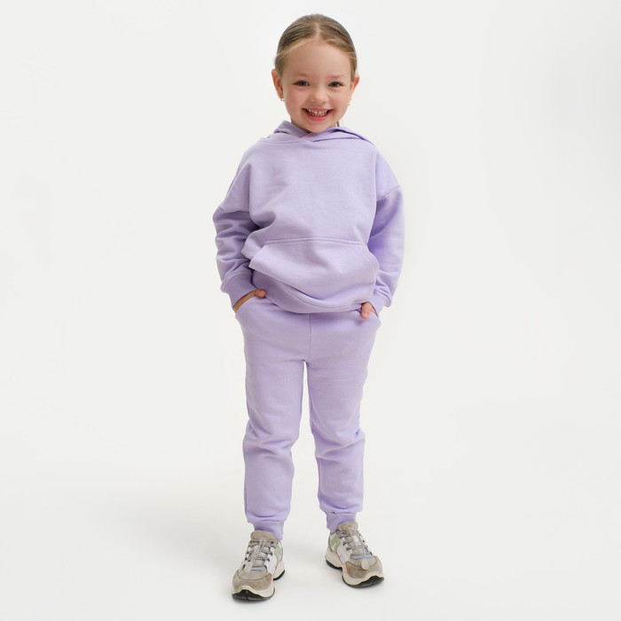 Костюм для девочки (худи, брюки) KAFTAN Basic line, размер 28 (86-92), цвет лиловый