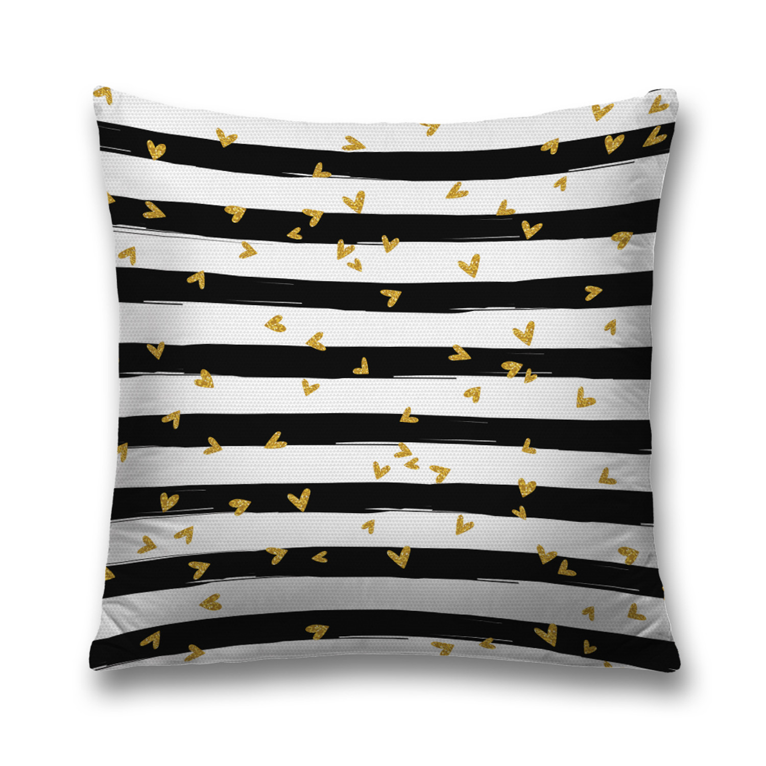 

Наволочка декоративная JoyArty "Полоски с сердечками" чехол на молнии 45х45 см, Белый, серия 1-345