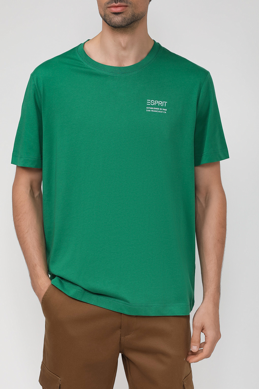 

Футболка мужская Esprit Casual 073EE2K321 зеленая S, Зеленый, 073EE2K321