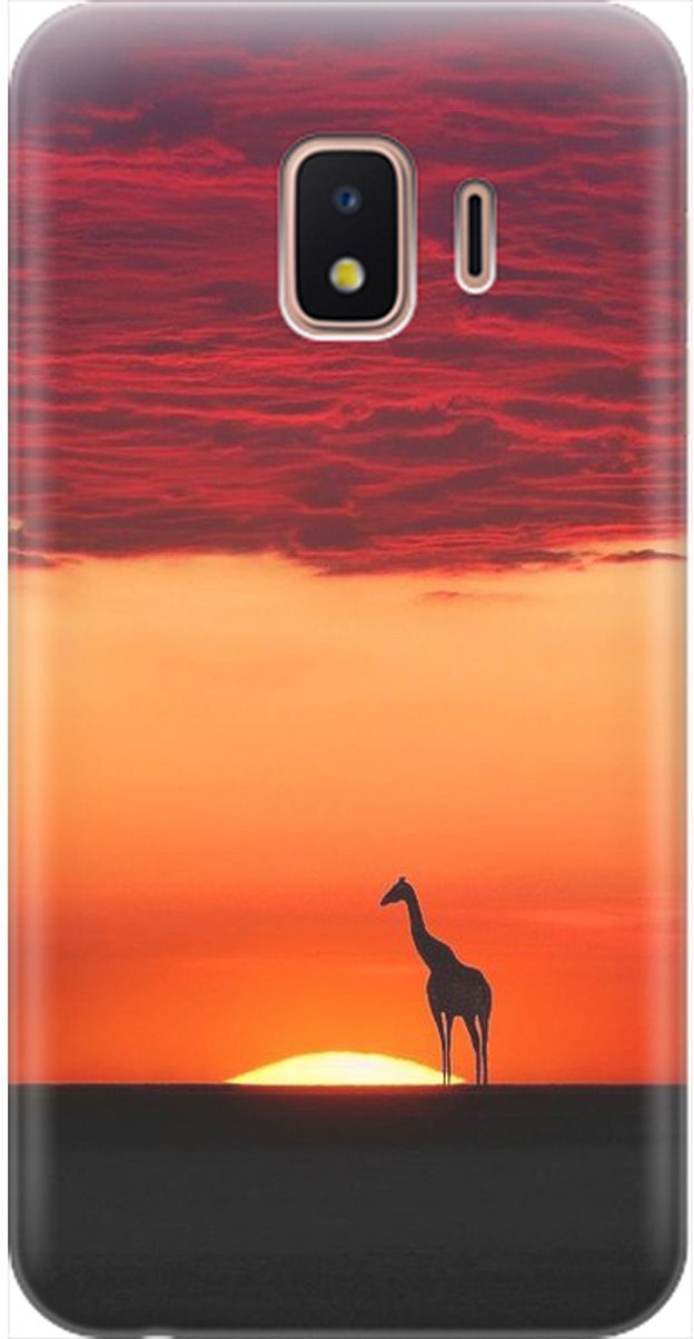 

Чехол на Samsung Galaxy J2 Core с принтом "Закатный жираф", Оранжевый;розовый, 1986