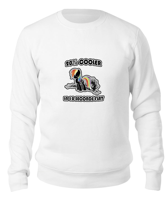 

Свитшот унисекс Printio Rainbow dash urban белый XL, Rainbow dash urban