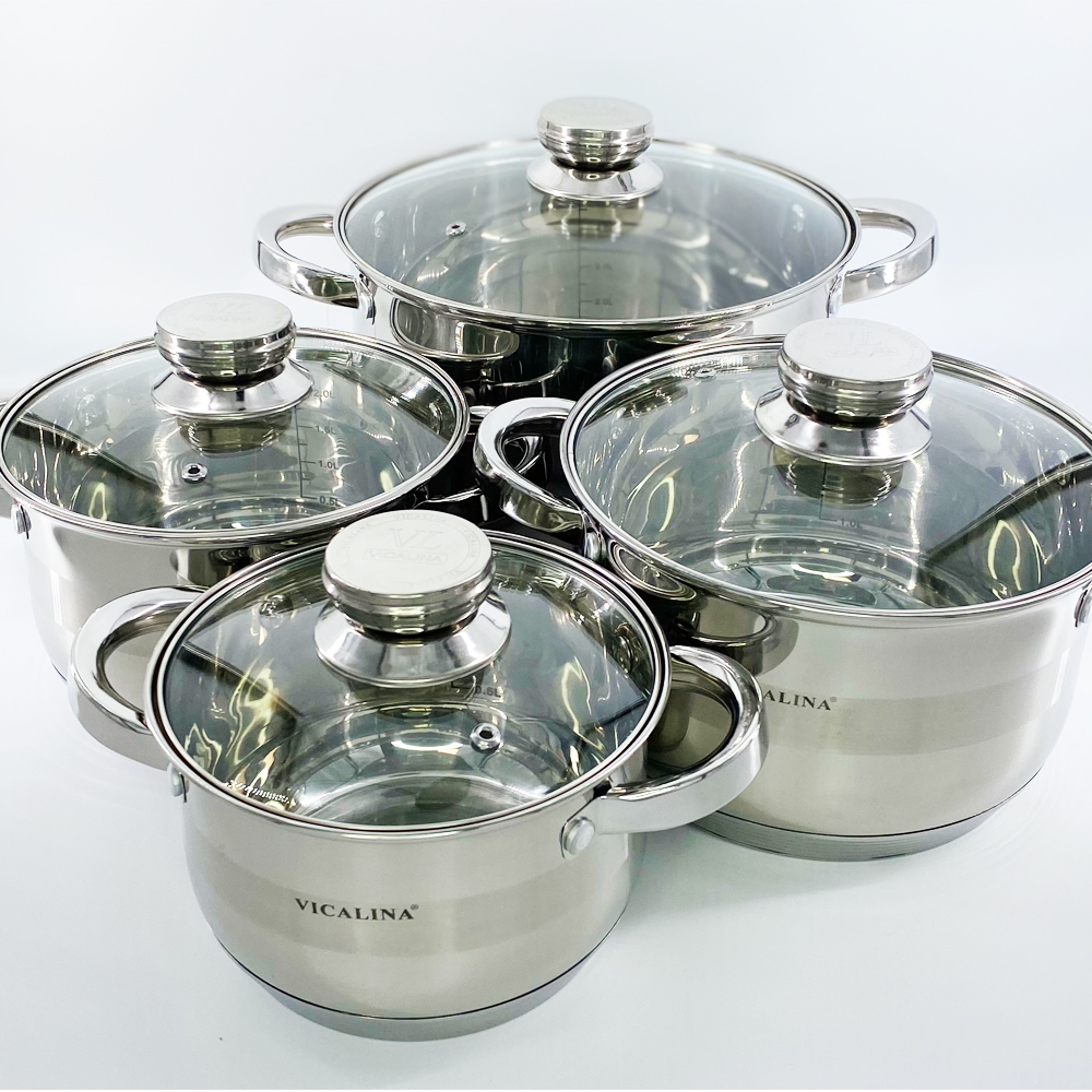 Набор посуды из нержавеющей стали Vicalina VL-575 8 предметов