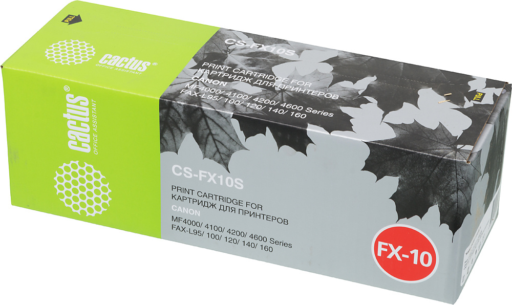 

Картридж для лазерного принтера CACTUS FX-10 Black для принтера Canon, Черный, FX-10