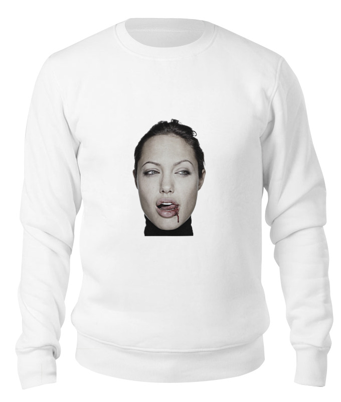 

Свитшот унисекс Printio Angelina jolie белый XL, Angelina jolie