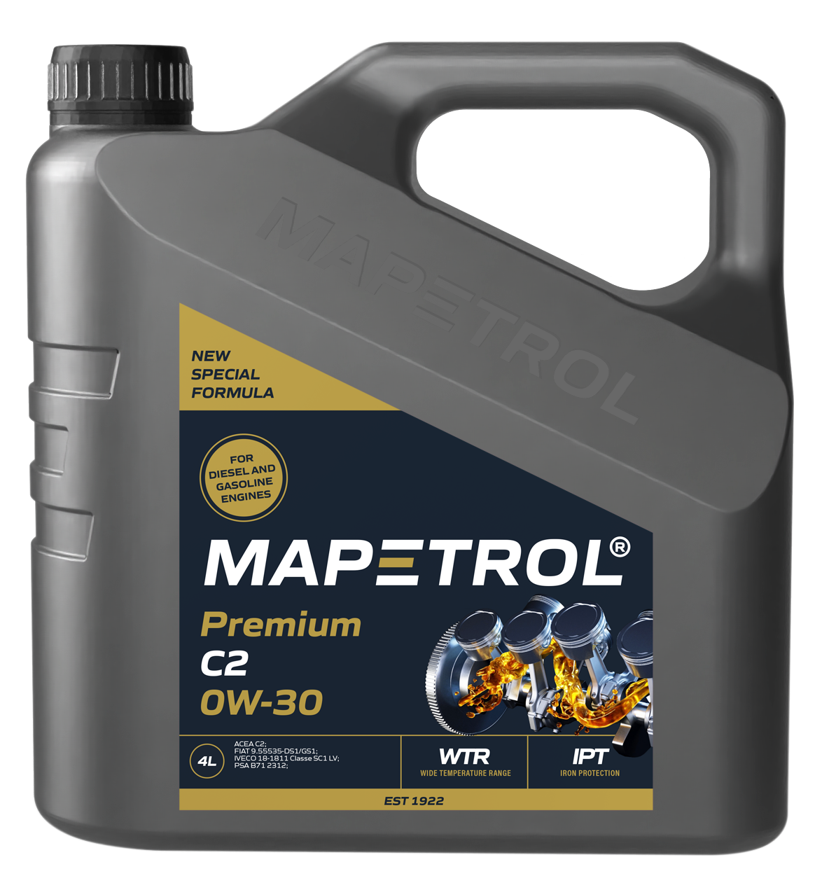 Моторное масло MAPETROL PREMIUM C2 0W-30 4л