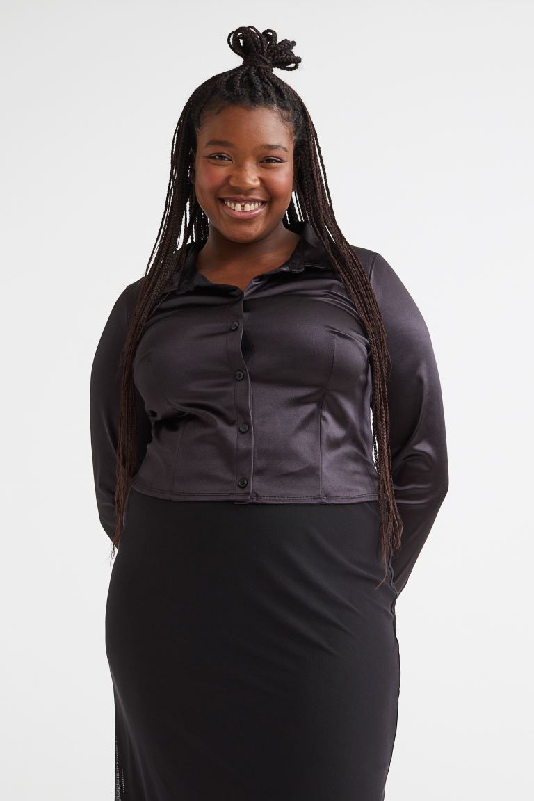 Блуза женская H&M 1116073001 черная L (доставка из-за рубежа)