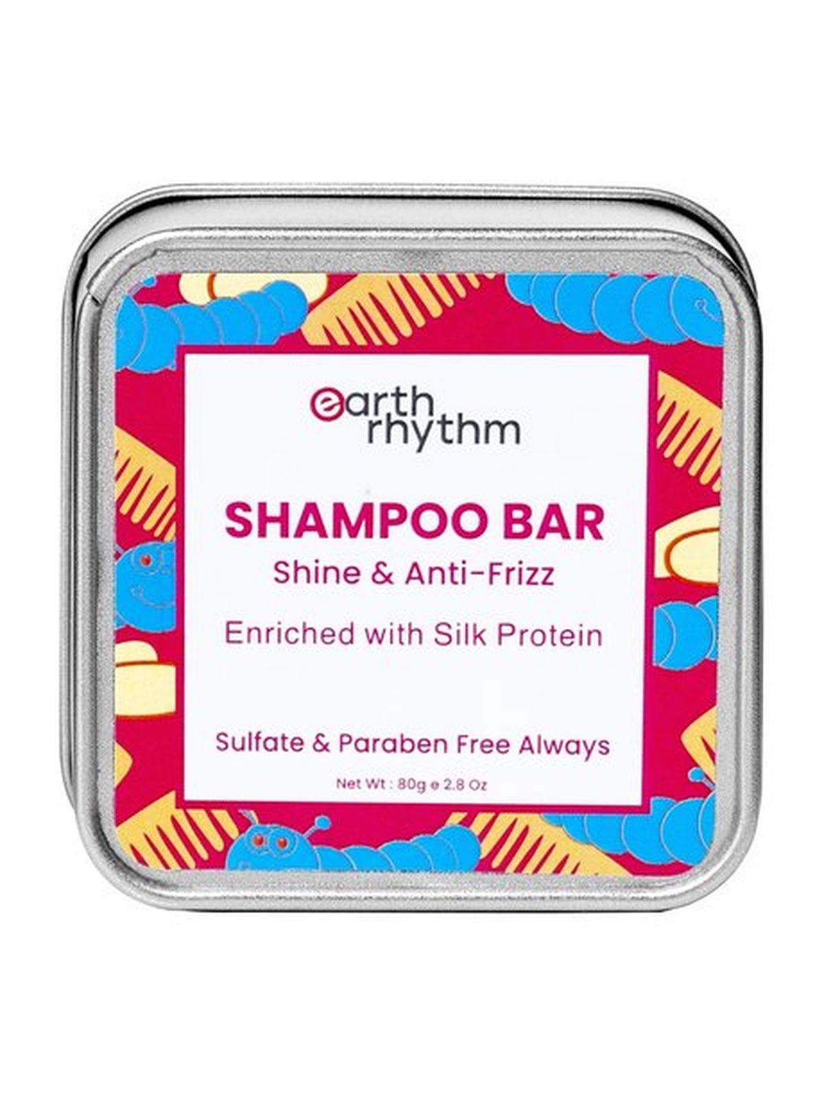 Твердый шампунь для волос Earth Rhythm Silk Protein Shampoo Bar c протеинами шелка