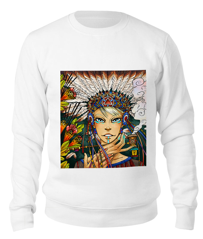 

Свитшот унисекс Printio Navaho tribe navaho tribe белый XL, Navaho tribe navaho tribe