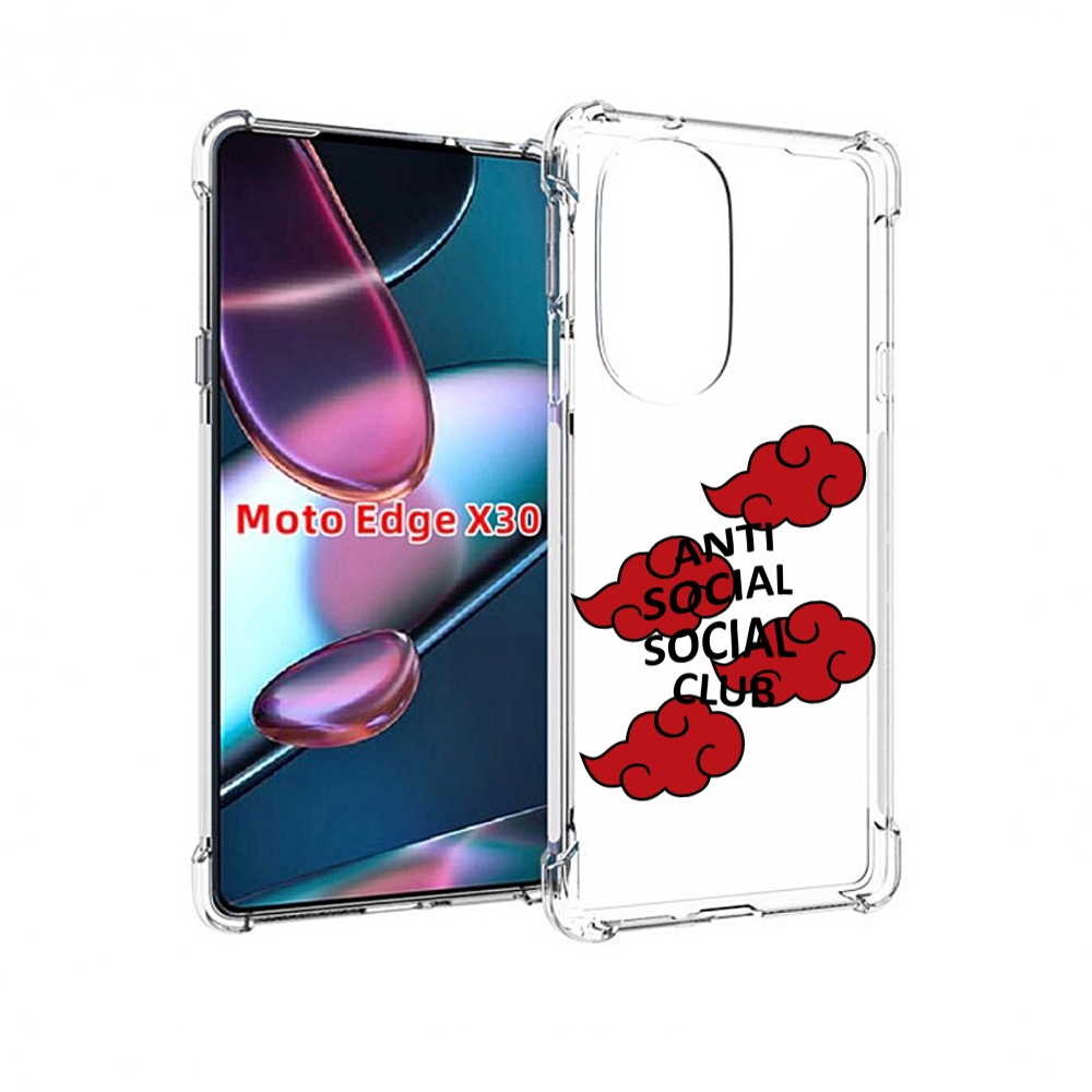 

Чехол MyPads анти-социал-социал-клаб для Motorola Moto Edge X30, Прозрачный, Tocco