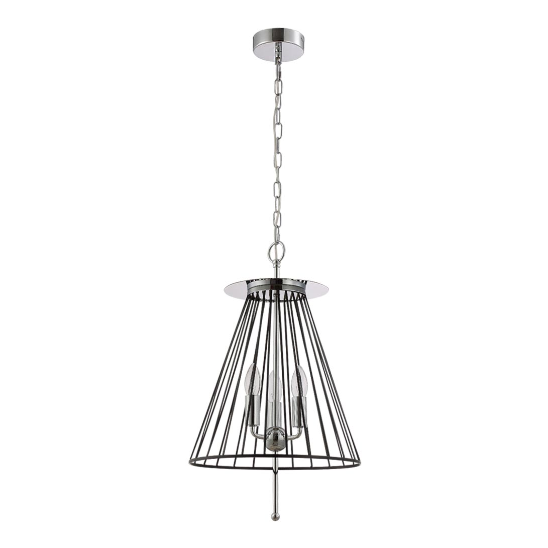 фото Люстра подвесная crystal lux modesto sp3 black/chrome modesto