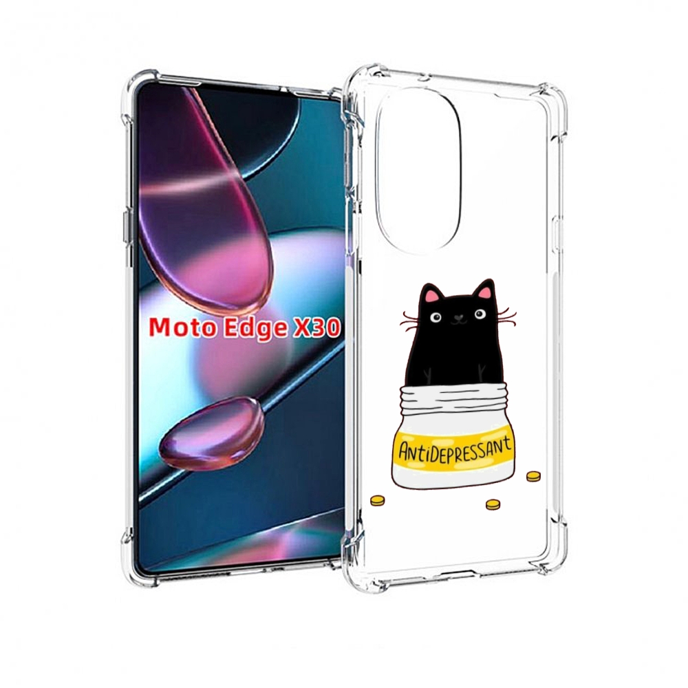 

Чехол MyPads антидепрессант для Motorola Moto Edge X30, Прозрачный, Tocco