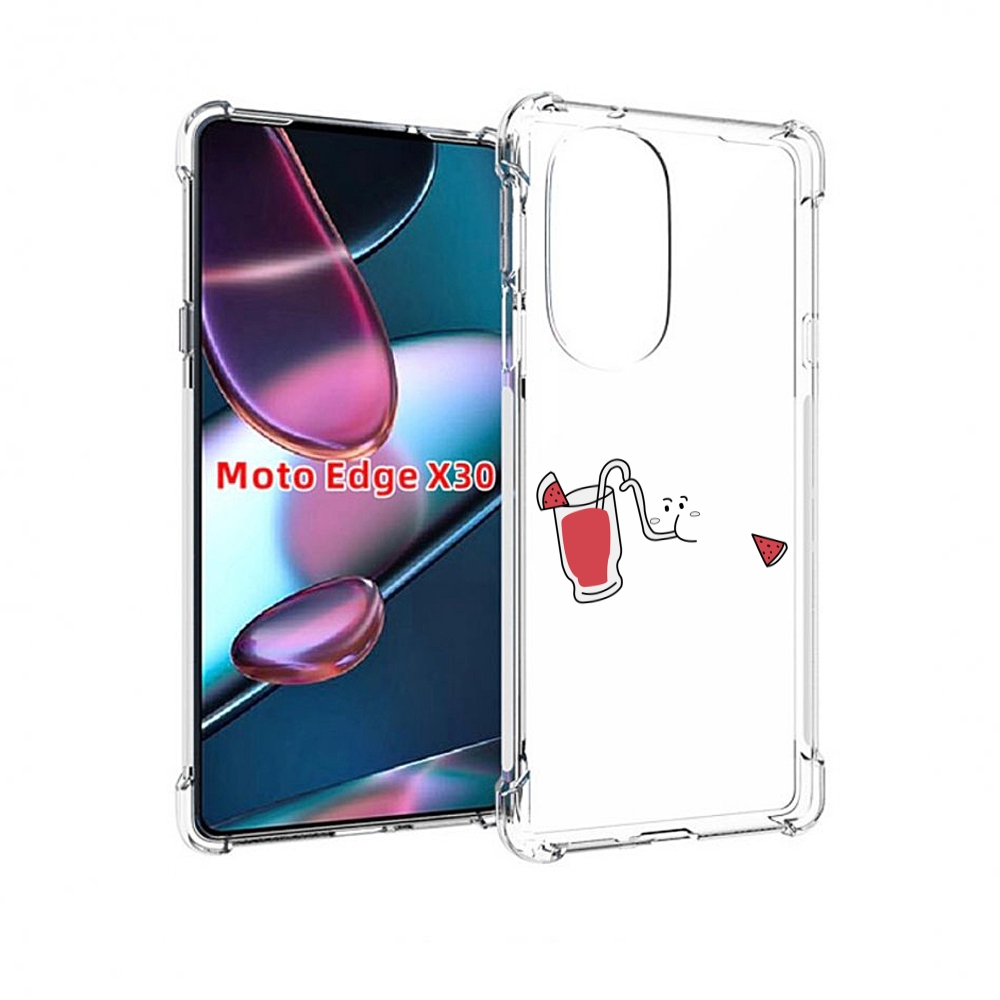 

Чехол MyPads арбузный-напиток для Motorola Moto Edge X30, Прозрачный, Tocco