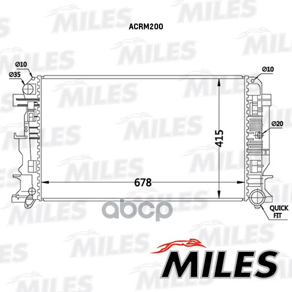 

Радиатор Vw Crafter / Mb Sprinter 2.2D/3.5D M/T -A/C 06- Miles acrm200, ACRM200
