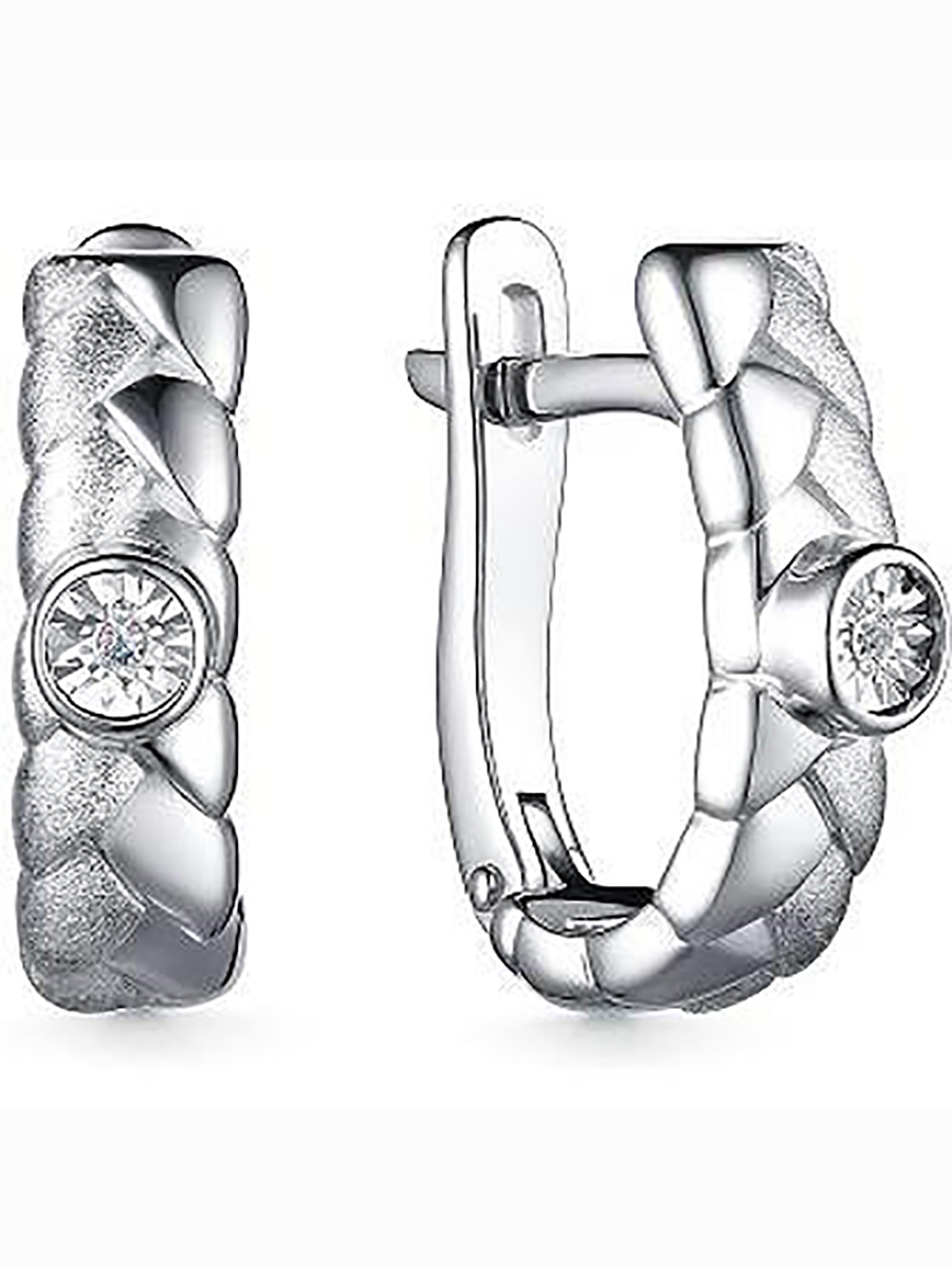 

Серьги с 2 бриллиантами из серебра Алкор серебро 02-2877_000Б-00, 02-2877_000Б-00